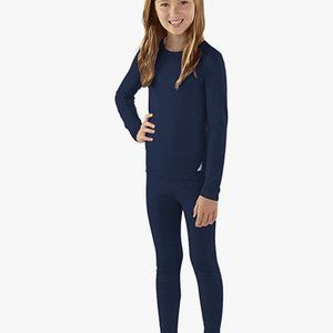 Nautica Girls Base Layer Top & Bottom Long Johns Thermal Underwear Set Size 16+